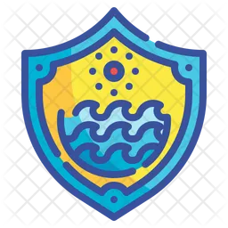 Shield Ocean Sea Waves Protection  Icon