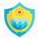 Shield Ocean Sea Waves Protection  Icon