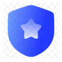 Shield Star Lock Icon Security Icon Icon