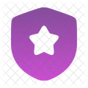 Shield Star Shield Protection Icon