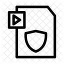 Shield Video File Document Icon