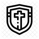 Shield With Cross Ad Blocker Security Icon