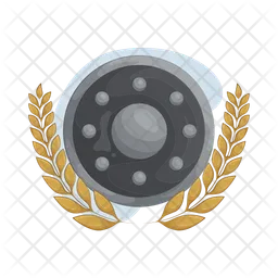 Shield with laurel wreath  Icon