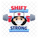 Shift Strong Fitness Weightlifting Icon