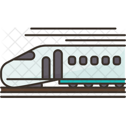 Shinkansen Icon - Download in Colored Outline Style