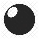 Shiny Ball Glance Sphere Surface Bauble Children Toy Icon