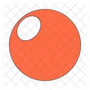 Shiny Ball Glance Sphere Surface Bauble Children Toy Icon