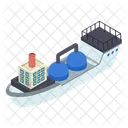 Oil Refinery Offshore Oil Extraction Icon