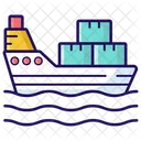Ship Boat Logistic Cargo Icon