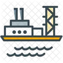 Sea Platform Ship Icon