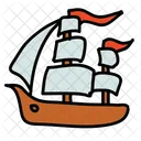 Pirate Ship Boat Icon