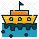 Ship And Oil Spill  Icon
