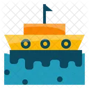 Ship and oil spill  Icon