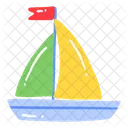 Summer Sand Bucket Beach Umbrella Icon