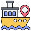 Ship Location Navigation Boat Location Icon