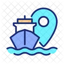 Ship Location Vessel Tracking Ship Gps Icon