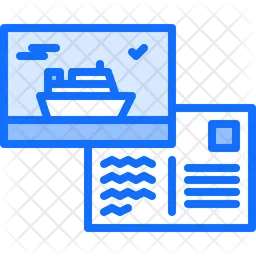 Ship Postcard  Icon