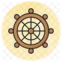 Ship Wheel Nautical Steering Icon
