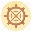 Ship Wheel Nautical Steering Icon