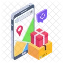 Tracking Location Shopping Location Mobile Navigation Icon