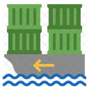 Import Shipping Cargo Container Logistic Icon