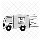 Black Half Tone Shipping And Delivery Product Illustration Shipping Delivery Icon