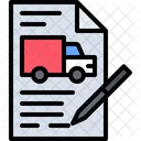 Car Truck Contract Icon