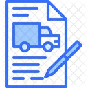 Shipping Contract Delivery Contract Truck Contract Icon