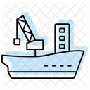 Shipping Crane Color Shadow Thinline Icon Icon