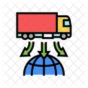 Shipping Truck Logistics Service Truck Delivery Truck Icon