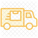 Shipping Van Duotone Line Icon Icon
