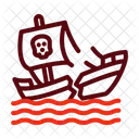 Shipwreck Sea Water Icon