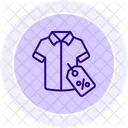 Shirt Discount Line Icon Icon