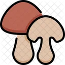 Shitake Mushroom Vegetable Fiber Icon