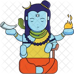 Shiva Icon - Download in Sticker Style