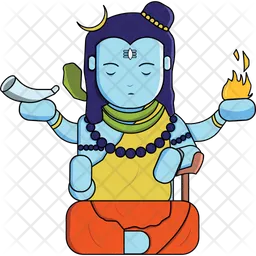 Shiva Icon - Download in Sticker Style Shiva Icon - Download in Sticker Style