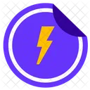 Shock Electric Sticker Icon