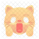 Shocked Cat Emoji Icon