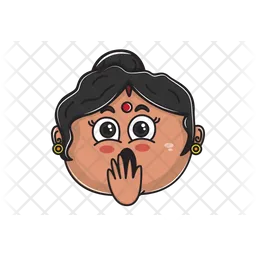 Shocked Aunty Emoji Icon