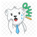 Shocked Bear Shocked Character Surprised Bear Icône