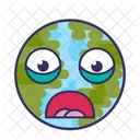 Shocked Emoji Shocked Earth Emoticon Icon