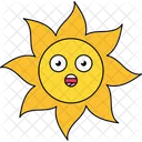 Shocked Face Sun Face Sun Emoji Icon
