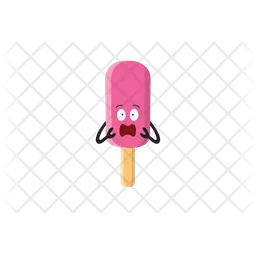 Shocked Ice Lolly  Icon