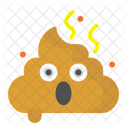 Shocked poo Emoji Icon
