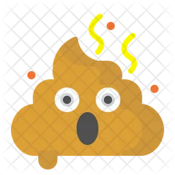 Shocked poo Emoji Icon