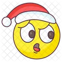 Shocked Santa Emoji Shocked Expression Emotag Icon