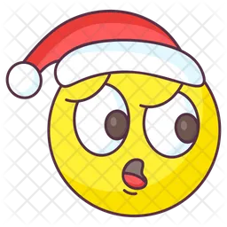 Shocked Santa Emoji Icon