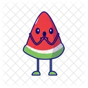 Shocked Watermelon Shocked Cute Icon