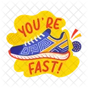 Shoe Footwear Motivating Icon