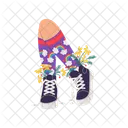 Leg Sneaker Shoe Icon